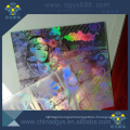 Custom colorful holographic wash aluminum scratch off label adhesive 3D hologram sticker